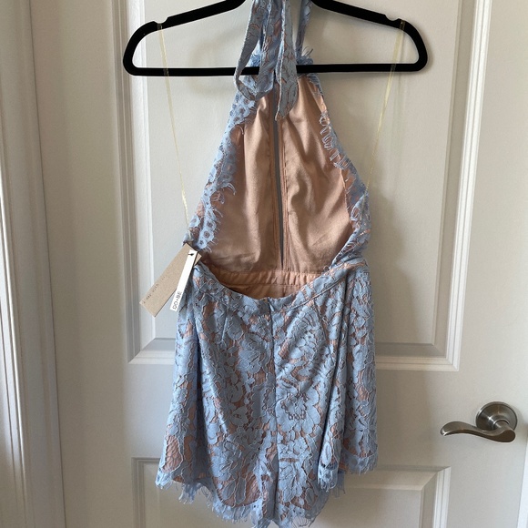 Do+Be Baby Blue Lace Romper - Picture 2 of 4